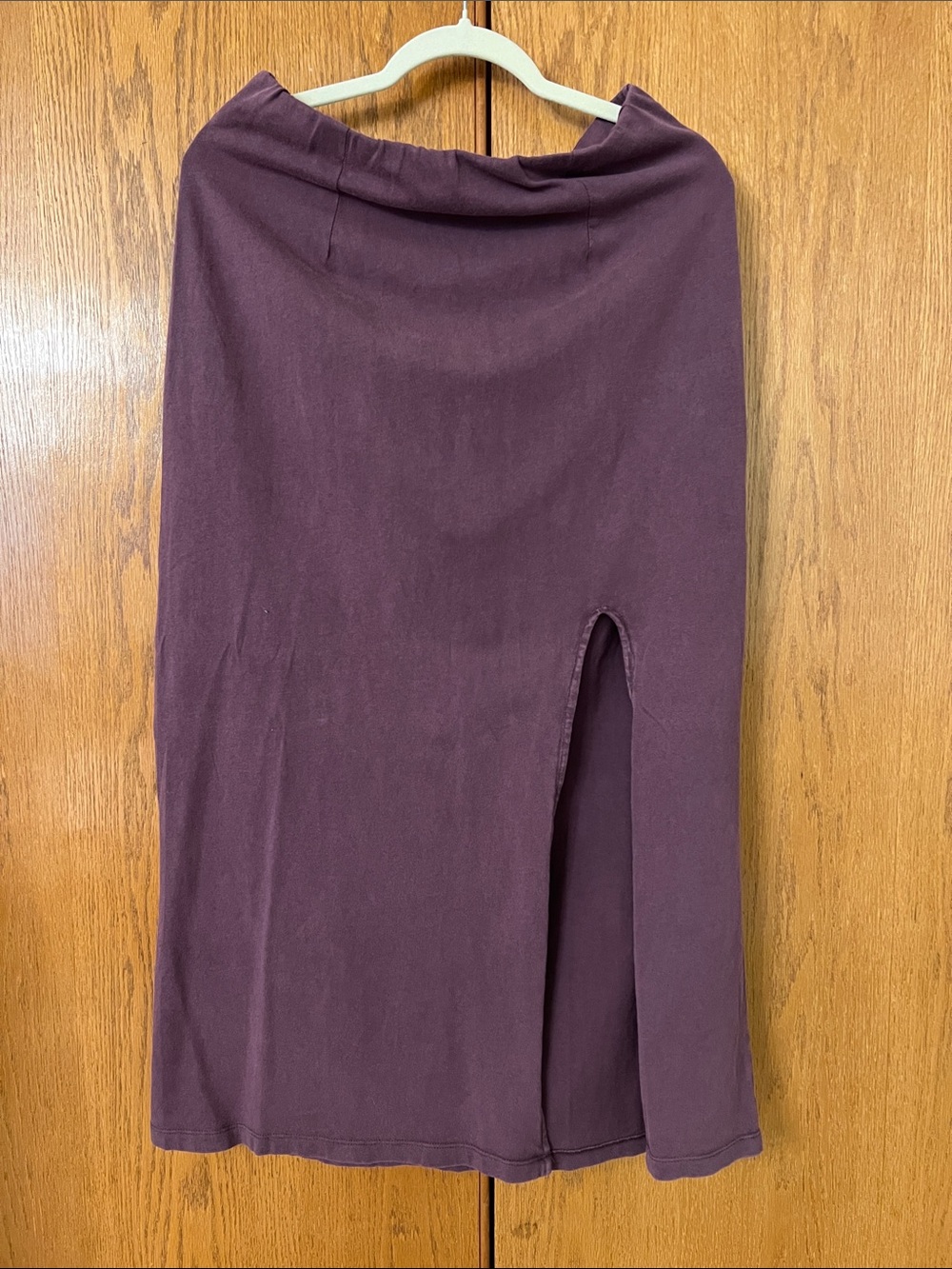 Z Supply Plum Midi Skirt with Front Slit